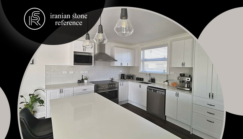 انواع سنگ مصنوعی روی کابینت